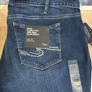 Silver Jeans Mid Stretch suki slim boot Blue Jeans